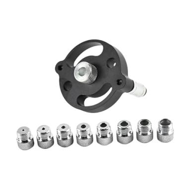 Imagem de Ｂｅｓｇａ Gabarito para furos de bolso em madeira, gabarito para cavilhas verticais, guia de perfuração premium, furador localizador para guia de marcenaria, Preto