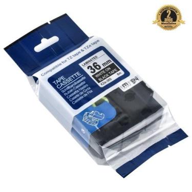 Imagem de Fita Compatível Brother Tz Tze 365 Preta Letra Branca 36mm - Genérica 