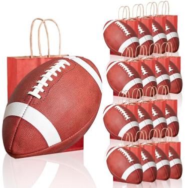 Imagem de 8HREST 16 peças de sacolas de time de brindes de futebol, lembrancinhas de festa de futebol, sacolas de presente, suprimentos para lanches, decorações de festa