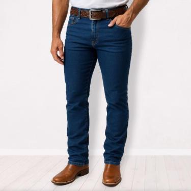 Imagem de Calça Country Jeans Masculina Texana Rodeio Montaria - MM Confecções, 