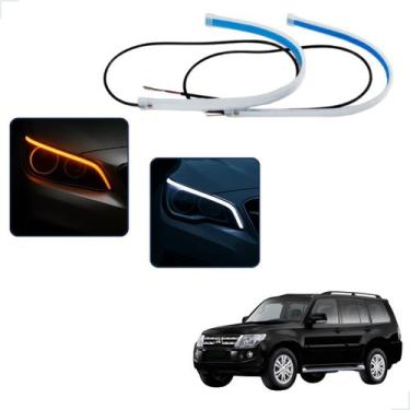 Imagem de Kit Fitas Led DRL Farol + Seta 12v 60cm Pajero Full 2008 2009 2010 - L