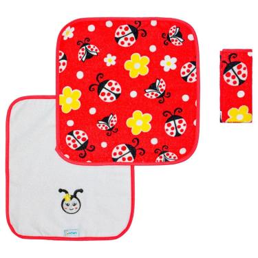 Imagem de Toalha de Boca Estampada com Bordado 3 Unidades Baby Joy