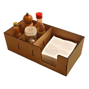 Imagem de Porta Guardanapo E Temperos Em Mdf - Kit 5 Unidades