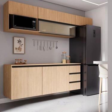 Imagem de Cozinha Modulada 6 Peças 4 Aéreos 2 Balcões Nara Cabecasa Madeiramadeira Avena