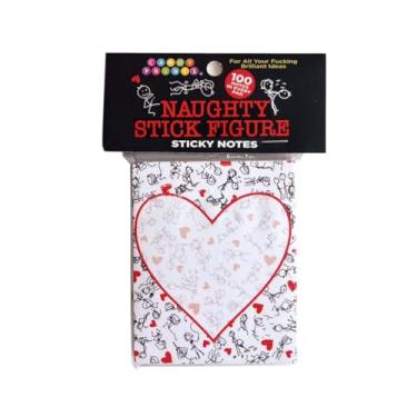 Imagem de Naughty Stick Figure Sticky Notes Funny Office Gag Gift | Papelaria hilariamente inapropriada | Bloco de notas Dirty Doodles