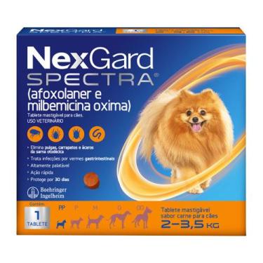 Imagem de NexGard Spectra Anti Pulgas e Carrapatos para Cães de 2 a 3,5kg 1 Tabl