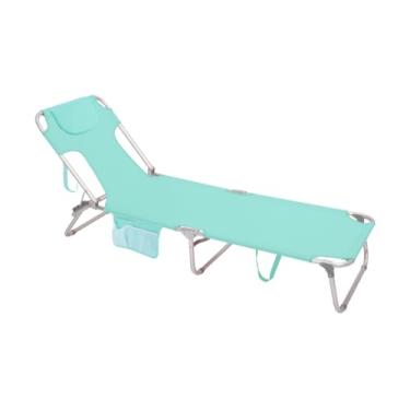 Imagem de SUNNYFEEL Espreguiçadeira de praia, cadeira de bronzeamento de alumínio com orifício facial, cadeira dobrável para uso ao ar livre, cadeira de bronzeamento solar com alças de mochila para uso ao ar