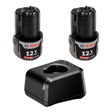Imagem de Carregador Rápido Bivolt Gal 12v-20 + 2 Baterias Gba 12v 2ah - Bosch