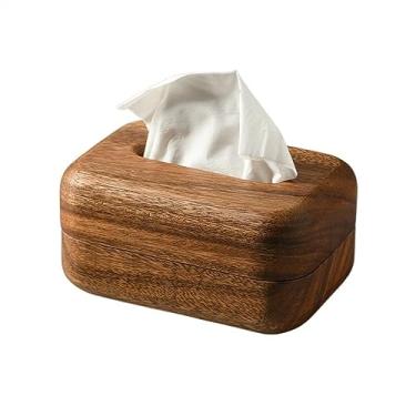 Imagem de ZzleoyuUUs-12 Caixa de lenços de papel, caixa de papel de mesa para sala de estar, madeira inteira, caixa de guardanapo de madeira maciça, porta-lenços