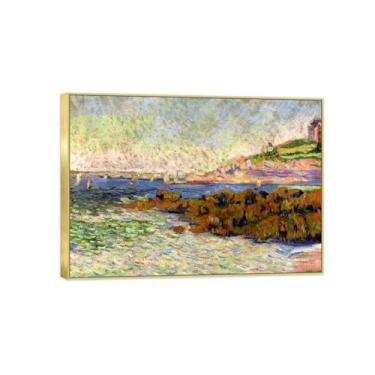 Imagem de Pintura famosa de arte de parede em tela para decoração de casa - Paisagem - Pôster e impressões douradas para sala de estar 70 x 100 cm 27 x 39 pol