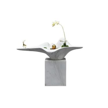 Imagem de Decoração de água de entrada de portão de água ao ar livre, fonte de água circulante de piso grande para sala de estar, fonte de jardim, decoração de paisagem, recurso de água (branco)