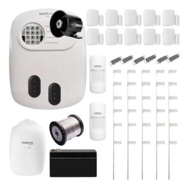 Imagem de Kit Segurança Completo Intelbras Alarme Cerca Elétrica e Sensores PET 