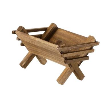 Imagem de Fenteer Enfeite de manjedoura do Menino Jesus, Presépio de Jesus, Artesanato, Estátua de Mesa, Decoração, Presépio para Sala de Estar Interna, Estante de