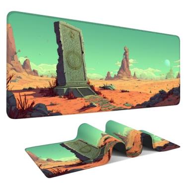 Imagem de Tapete de mouse para jogos estendido 2GG 90 x 40 cm - Tapete de mesa grande para teclado e mouse, base de borracha antiderrapante, mousepad à prova d'água com bordas costuradas para escritório em casa