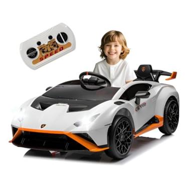 Imagem de Carrinho De Passeio Infantil Esportivo, Elétrico Controle Remoto, 3-6 Anos, Velocidade 3-5 km/h, Brinquedo De Criança - Branco