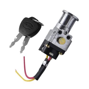 Imagem de IEUDNS Trava de cilindro de bateria para e-bike, trava de bateria universal antifurto, multiuso para motocicleta, leve com 2 chaves, travas de ignição