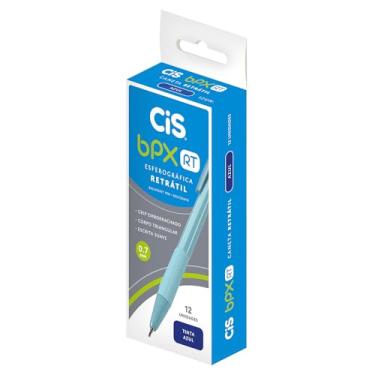 Imagem de Sertic Caneta Retrátil, Cis, Bpx, 0.7 mm, Azul, Caixa com 12, 76.1135