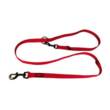 Imagem de Guia Ajustável Kong Refletivo 2,0 M Vermelho Médio para cachorro