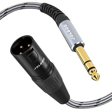 Imagem de JOLGOO Cabo TRS para XLR macho de 1/10.2 cm, plugue TRS balanceado de 6,35 mm para XLR macho de 3 pinos, cabo de microfone TRS macho para XLR macho, 3,3 pés