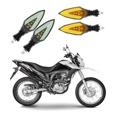Imagem de KIT 4 Setas Sequenciais Pisca de Led Modelo P35 Para Moto Honda NXR 16