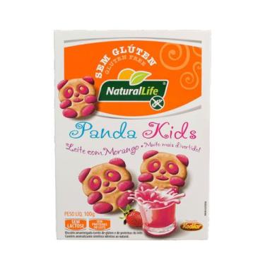 Imagem de Biscoito de Panda Kids Sabor Leite com Morango Sem Glúten Sem Lactose 