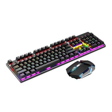 Imagem de Teclado mecânico retroiluminado do painel da mistura sem fio do jogo e