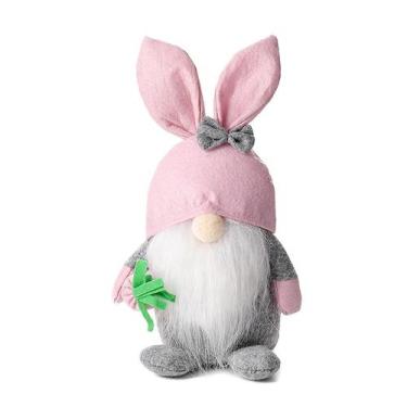 Imagem de Enfeites de coelhinho da Páscoa sem rosto velho anão boneca de pelúcia
