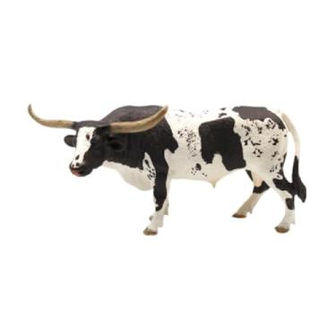 Imagem de Kokiya Modelo de vaca em miniatura, coleção de brinquedos de animais, ornamento, decoração de mesa, animais de simulação, figura para meninos, meninas,