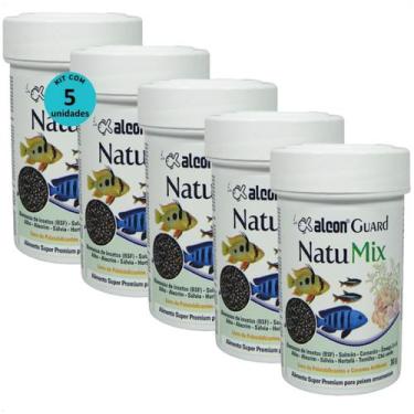 Imagem de Alcon guard natu mix 30g para peixes ornamentais kit com 5