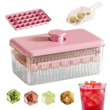 Imagem de Rrlihjgu Forma De Com Tampa E Recipiente - Forma De Com Tampas Para Congelador,Utensilios Domesticos Para Bebidas Frias Sumos Whiskey Cocktail Cafe Fruta - Para Escritorio Universidade Campismo Festa