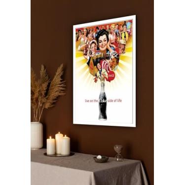 Imagem de Quadro Decorativo Coca-Cola Garrafa E Mulheres - 70X50Cm - Quadros On-