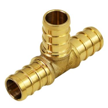 Imagem de Camiseta de latão F1807 PEX Monoflow de 5/20.3 cm, fornece radiadores, convectores, rodapés e aquecedores de espaço