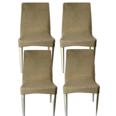 Imagem de Proteção Cadeiras Mesa Jantar Assento 4 Lugares Poliéster - Dcarte