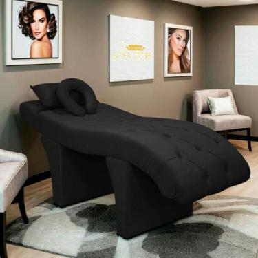 Imagem de Maca Lash Designer Cilios Estofada Estética Veludo Preto - SOFA STORE