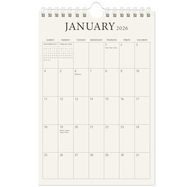 Imagem de GuassLee Calendário de parede 2025, 18 meses, vertical, 23 x 15 cm, capas para planejamento e planejamento escolar de julho de 2025 a dezembro de 2026 para escritório, casa, escola, planejamento e