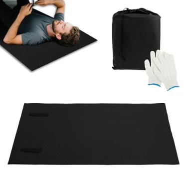 Imagem de Tapete de rolamento Magic Car Creeper com luvas de reparo, 147.3 cm x 66.0 cm Tapete para reparo e manutenção de automóveis com bolsa Storge, tapete mecânico dobrável para reparo automotivo no solo