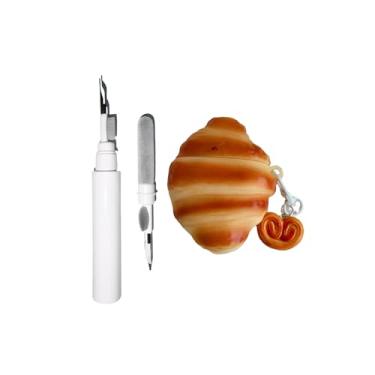 Imagem de [3 em 1] Capa fofa SKPY compatível com Airpods Pro 3 com chaveiro, kit de caneta de limpeza com desenho 3D de animais e gatos, capa protetora à prova de choque para mulheres e homens