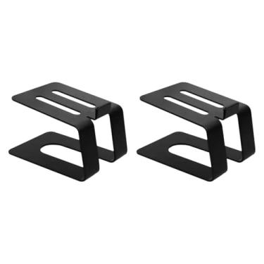 Imagem de NonMiFyR 2x Suporte de áudio para Alto-falante de Mesa, Elegante, em Formato de C, Suporte de Mesa para Estúdio para Melhor Experiência de áudio