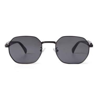 Imagem de VFDHN Óculos de sol retrô hexagonal feminino e masculino, armação de metal com proteção UV400 (1)