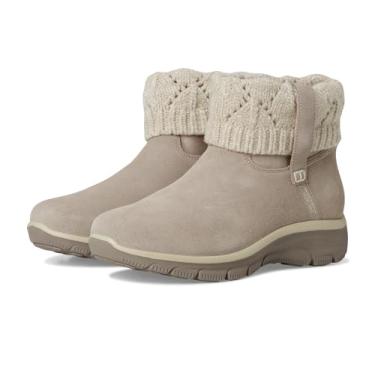 Imagem de Skechers Bota feminina de camurça, fácil de transportar, confortável e confortável no tornozelo, Cinzento-acastan, 34