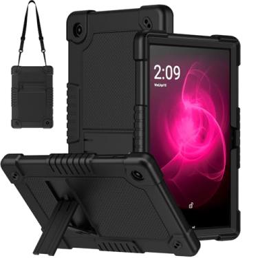 Imagem de Sozengba Capa para tablet T-Mobile Revvl Tab 2 de 10,1 polegadas, à prova de choque, compatível com crianças, suporte integrado com alça de ombro para tablet Revvl Tab 2 2025 de 10,1 polegadas (preto)