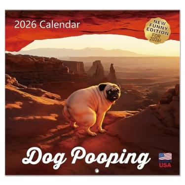 Imagem de HiFulerr Calendário engraçado para cães 2025-30,5 cm x 30,5 cm 2025, presentes de Natal, presentes de mordaça para amigos, família, irmão, irmã, presentes secretos de Papai Noel, presentes úteis de