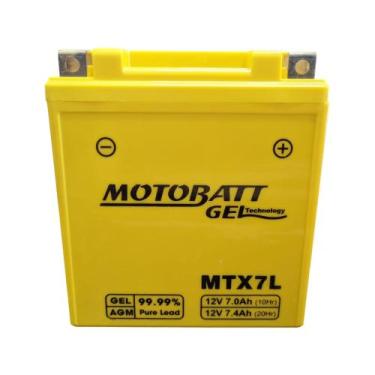 Imagem de Bateria Gel Moto 12v 7ah Twister 250 Cb 300 Fazer 250 Mtx7l - Motobatt