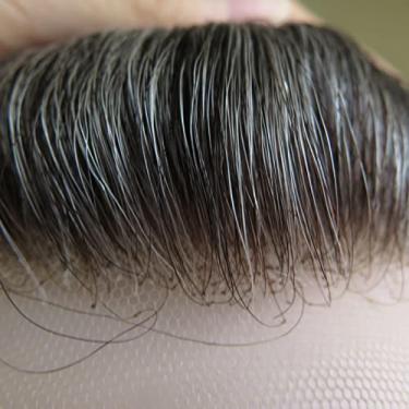 Imagem de HAIR NATURE Sistema de cabelo humano masculino, peruca de cabelo humano para homens, linha de cabelo natural com renda suíça #1B50