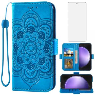 Imagem de Asuwish Capa de telefone para Samsung Galaxy S23 FE 5G capa carteira com protetor de tela de vidro temperado e suporte flip de couro para cartão de crédito com compartimento fólio acessórios para