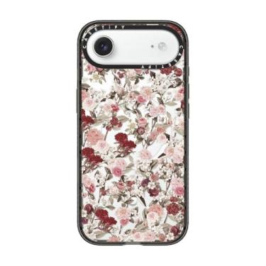 Imagem de CASETiFY Capa Impact para iPhone Air [fina/compatível com Magsafe/2,5 m. Proteção contra quedas de grau militar 4X] - Vintage Flower Monday - Preto transparente