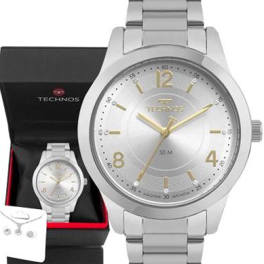 Imagem de Relógio Technos Feminino Prata Original Prova Dágua Garantia