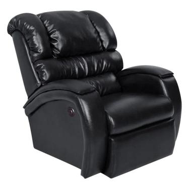 Imagem de Poltrona do Papai Reclinável Zero Wall com Botão Biorne F05 Corano Preto Brilho - Lyam Decor