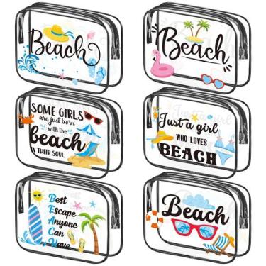 Imagem de Bolsas de maquiagem Cunno PVC Waterproof Travel Toilet Organizer x6