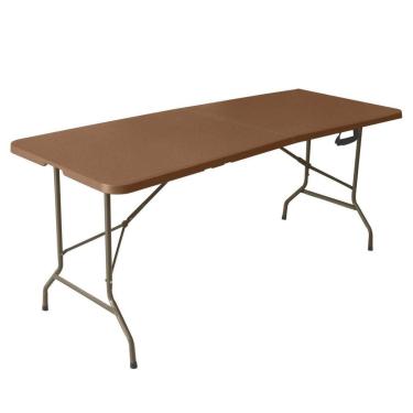 Imagem de Mesa Dobrável Portátil Tipo Maleta Reforçada 180cm-Unissex